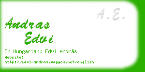 andras edvi business card